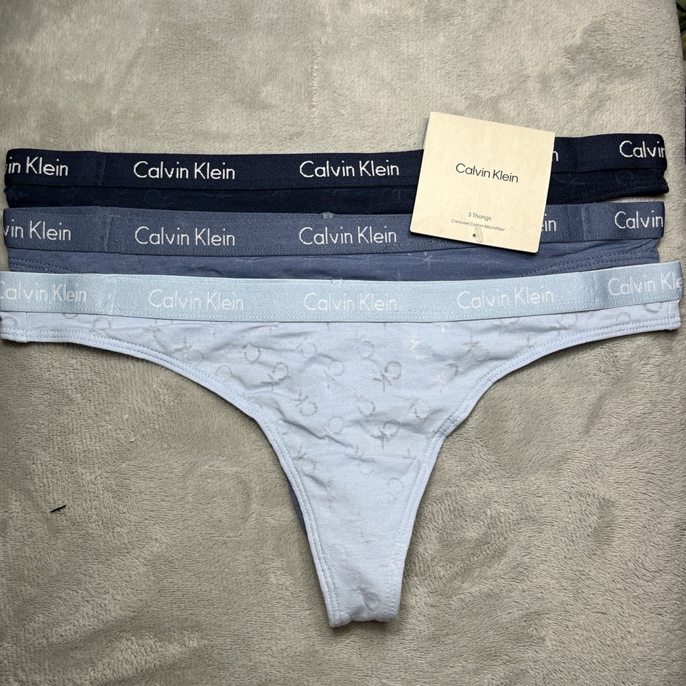 Calvin Klein Women's Panties - Black, Gray, Light Blue